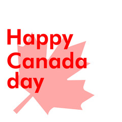 Canada Day vector template with red leaf. For 1st July, holiday, republic day.