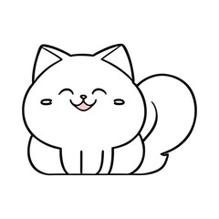 character design of cat.Draw, line drawing style.