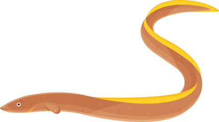 color vector illustration of eel fish, proper nutrition, seafood, seafood delicacies, long fish