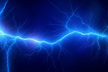 Blue lightning plasma and electrical background