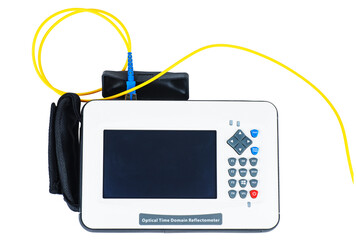 Optical time domain reflectometer isolated on a white background