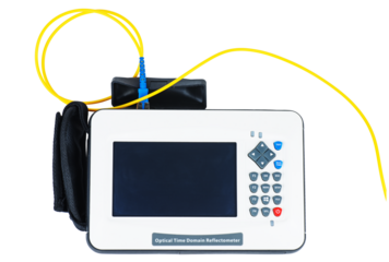 Optical time domain reflectometer isolated on a white background