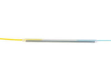 Protection sleeve with optic fiber isolated on a white background