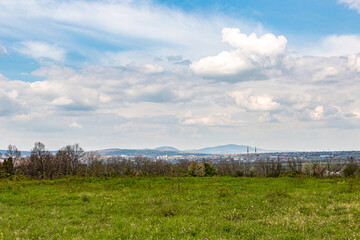 View at the city Pecs, Hungary, in early spring, europe travel