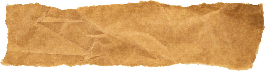 Brown Cardboard paper piece isolated on white background