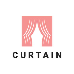 Curtain Minimalist and Modern Logo Design for Interior Business