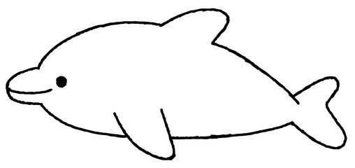 シンプルなイルカのイラスト