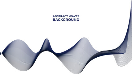 Dark waves abstract background line art