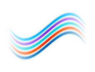 A vibrant and playful design featuring rainbow-color lines arranged in a dynamic composition, perfect for adding a pop of color to any project