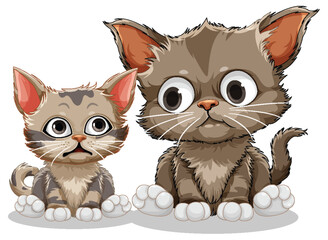 Cute cat cartoon character