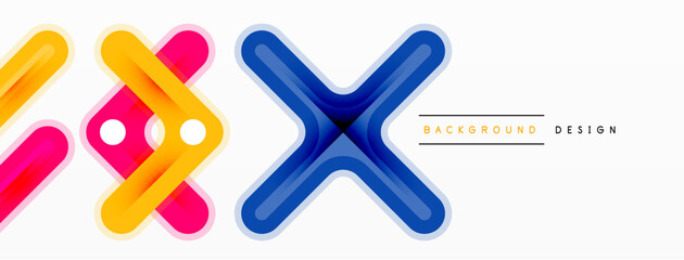 Obraz premium Minimal geometric background cross line. Design for wallpaper, banner, background, landing page, wall art, invitation, prints, posters