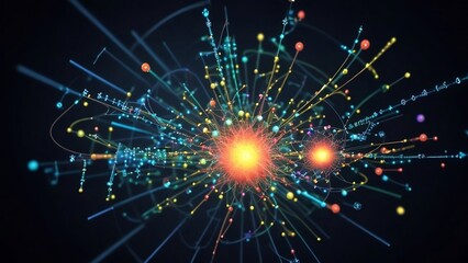 Ultra futurist tech abstract background. Generative AI