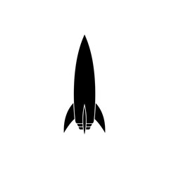 Rocket icon vector. Bomb illustration sign. Nuclear Weapon symbol. Explosion logo.