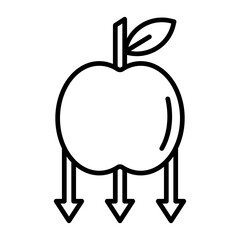 Falling Apple Icon