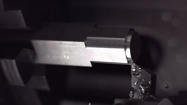 lathe machine working super slow motion. turning machine ultra slow motion shot 1461fps