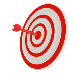 Arrow hits target board. business symbol target audience, selecting a target audience for business