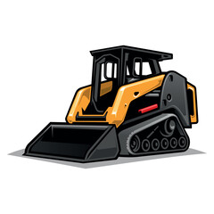 skid steer, loader illustration icon vector.