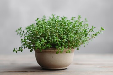 Fototapeta premium Aromatic green potted food. Generate Ai
