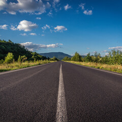 View of the empty road