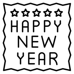 Happy New Year Icon