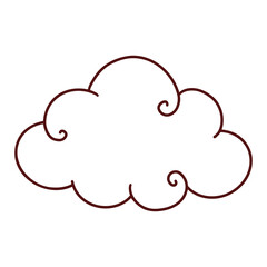 Cloud Element Hand Drawing Style Doodle