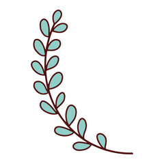 Green Leaf Element Hand Drawing Style