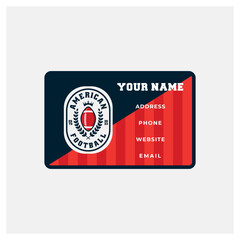 American Footbal business Card Design