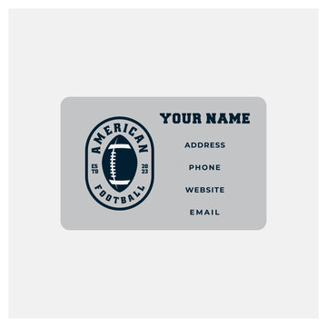 American Footbal business Card Design