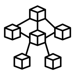 Obraz premium Blockchain Icon