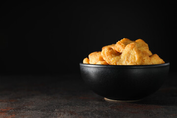 Concept of tasty fast food - delicious nuggets