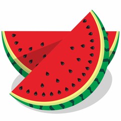 watermelon fresh slice isolated on white