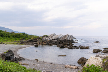 Obraz premium Pacific coast at shihtiping scenic recreation area in hualien, taiwan