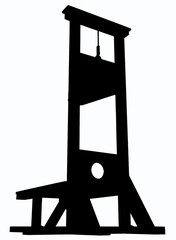 silhouette of the guillotine 