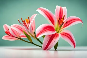 pink lily in a vase