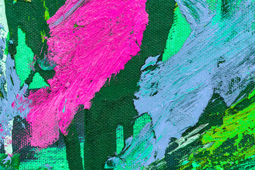 Colorful abstract oil painting art background. Texture of canvas and oil.