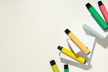 Smoking devices - electronic cigarette, concept of modern smoking