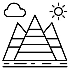 Pyramid Landscape Icon