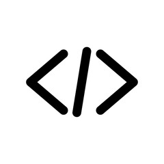 Obraz premium Code vector Icon