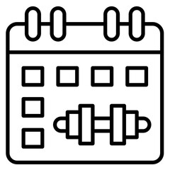 Gym Calendar Icon