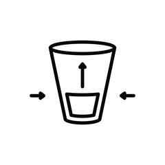 Black line icon for slight 