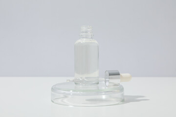 Concept of face and skin care with Hyaluronic acid