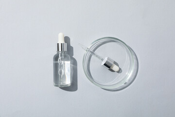 Concept of face and skin care with Hyaluronic acid