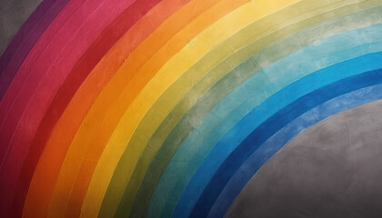 Obraz premium Painted rainbow on a wall Generative AI