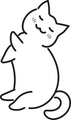 cat illustration character for international cat day