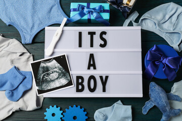 Coming soon baby concept with letter board