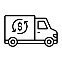 Cash Transfer Vehicle Icon