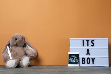 Coming soon baby concept with letter board