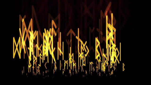Scandinavian Runes Pop-up Bottom Slide Animation 