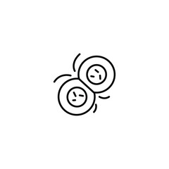 Cell division linear icon concept. Cell division line vector sign, symbol, illustration.