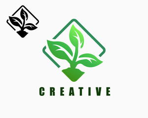 creative nature logo design template. tree logo vector